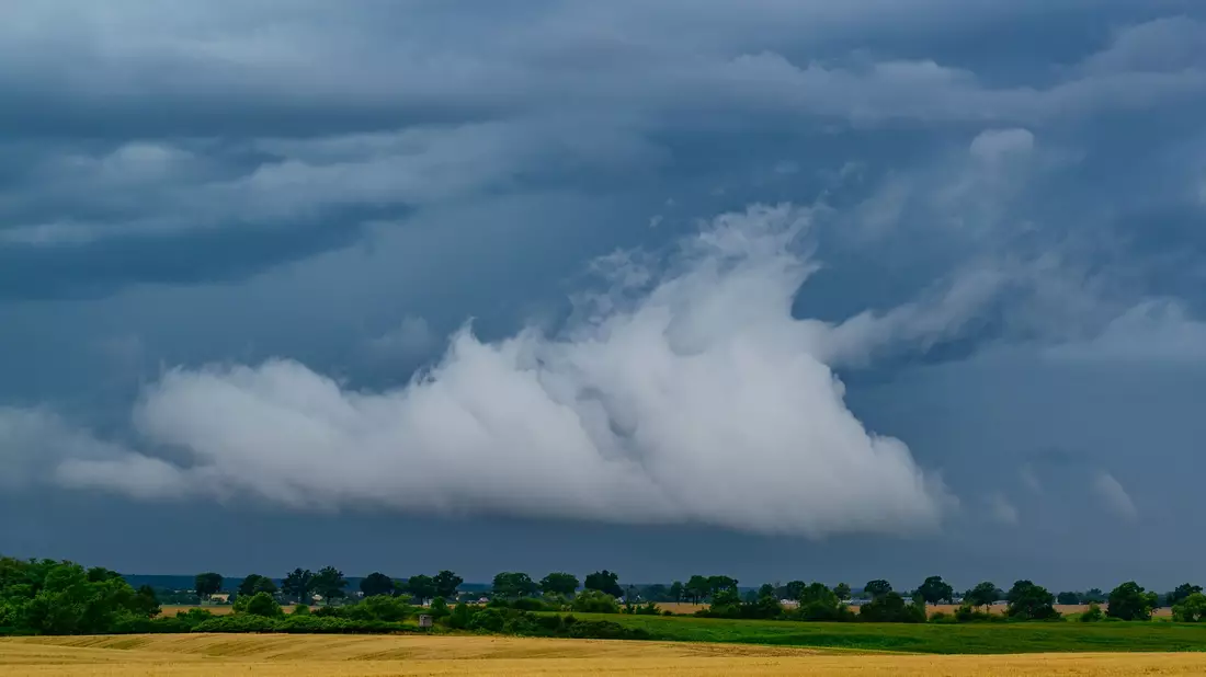 Der Deutsche Wetterdienst erwartet wieder Hitze - und auch Gewitter - Bild: Patrick Pleul/dpa