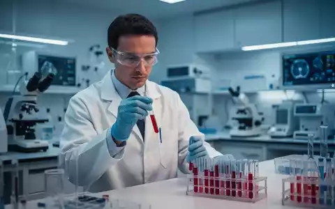 Ein Wissenschaftler analysiert eine Blutprobe in einem modernen medizinischen Labor für die Leberforschung. - Foto: über boerse-global.de