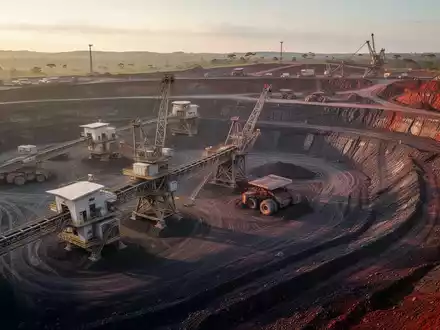 Moderne Bergbauanlage bei der Araxá-Mine während des Sonnenuntergangs. - Foto: über boerse-global.de