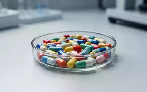 Bunte Vitamin-Tabletten in einer Petrischale in einem medizinischen Labor. - Foto: über boerse-global.de