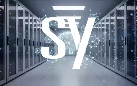Abstrakte Darstellung von künstlicher Intelligenz und Software-Entwicklung in einem modernen, blau beleuchteten Serverraum. - Foto: über boerse-global.de