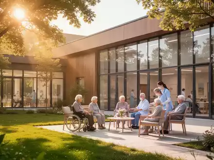 Modernes Alzheimer-Sozialzentrum im grünen Bat?kent-Park mit barrierefreier Architektur und freundlicher Atmosphäre. - Foto: über boerse-global.de