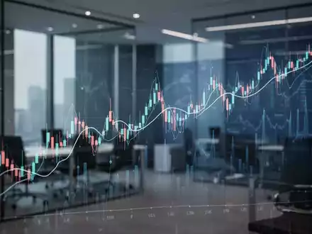 Abstrakte Finanzgrafik, die eine Konsolidierung von Aktienkursen symbolisiert. - Foto: über boerse-global.de
