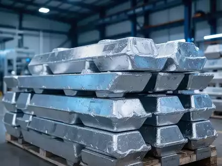 Stapel von Aluminiumbarren in einem modernen Lagerhaus - Foto: über boerse-global.de