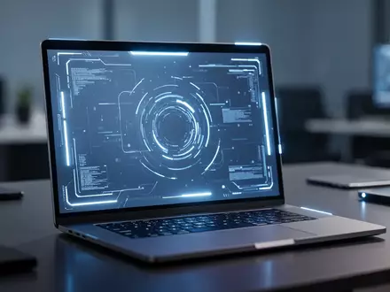Modernes Laptop mit digitaler Oberfläche für Systemupdates und Softwarewartung. - Foto: über boerse-global.de