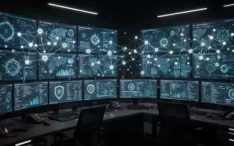 Modernes Kontrollzentrum für Cybersicherheit mit digitalen Datenvisualisierungen auf großen Bildschirmen. - Foto: über boerse-global.de