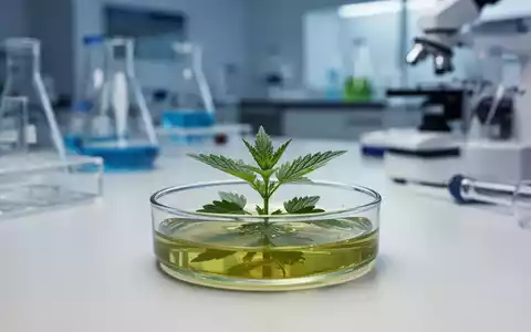 Laborumgebung mit einer Petrischale und einem Pflanzenextrakt zur Erforschung neuroprotektiver Wirkstoffe. - Foto: über boerse-global.de