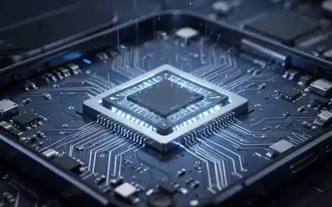 Nahaufnahme einer modernen Smartphone-Platine mit einem zentralen Halbleiter-Chip in blauem Licht. - Foto: über boerse-global.de