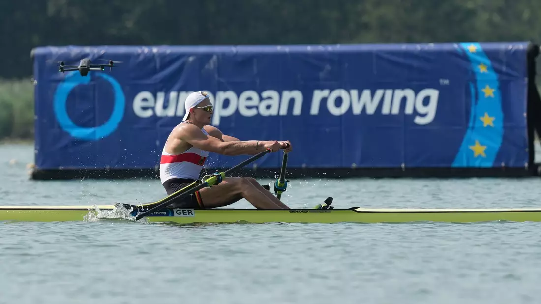 Oliver Zeidler setzte in seinem Halbfinale mit einer Europameisterschafts-Bestzeit ein Ausrufezeichen.  - Bild: Antonio Calanni/AP/dpa