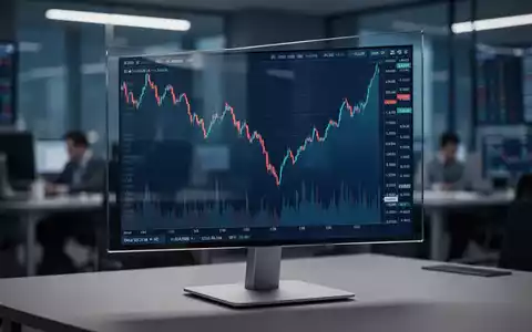 Fallende Aktienkursgrafik auf einem Monitor als Symbol für die Beendigung des Gravity-Vertrags bei Intellistake. - Foto: über boerse-global.de