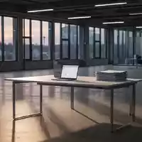 Ein leerer Büroarbeitsplatz in einer Industriehalle, der die angespannte Lage am Arbeitsmarkt in Baden-Württemberg symbolisiert. - Foto: über boerse-global.de