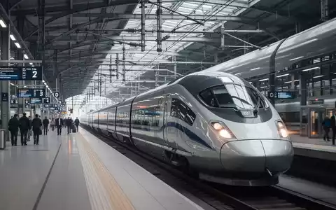 Moderner Hochgeschwindigkeitszug in einem Bahnhof, der die strukturellen Herausforderungen der Deutschen Bahn symbolisiert. - Foto: über boerse-global.de