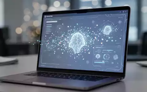 Nahaufnahme eines Laptop-Bildschirms mit abstrakter Benutzeroberfläche, die einen KI-Agenten bei der Integration mit Browserdaten zeigt. - Foto: über boerse-global.de