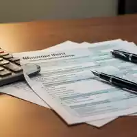 Ein Schreibtisch mit Taschenrechner, Füller und Steuerunterlagen vor einem unscharfen Büro-Hintergrund. - Foto: über boerse-global.de