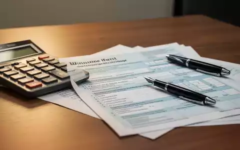 Ein Schreibtisch mit Taschenrechner, Füller und Steuerunterlagen vor einem unscharfen Büro-Hintergrund. - Foto: über boerse-global.de
