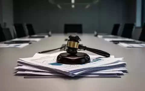 Ein Richterhammer liegt auf Finanzdokumenten in einem modernen Konferenzraum. - Foto: über boerse-global.de