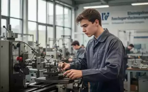 Ein junger Auszubildender in einer modernen Werkstatt, der an technischer Ausrüstung arbeitet, als Symbol für berufliche Bildung. - Foto: über boerse-global.de