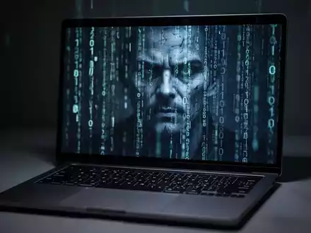Ein moderner Laptop in dunkler Umgebung als Symbol für Cyberkriminalität und digitale Erpressung. - Foto: über boerse-global.de