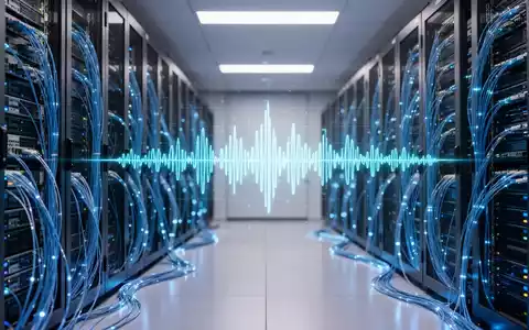 Digitale Visualisierung von Schallwellen vor einem technologischen Hintergrund, die KI-generierte Audiodaten symbolisiert. - Foto: über boerse-global.de