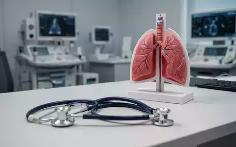 Ein Stethoskop und ein anatomisches Lungenmodell auf einem sauberen Schreibtisch in einer modernen Arztpraxis. - Foto: über boerse-global.de
