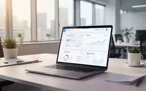 Ein moderner Laptop auf einem aufgeräumten Schreibtisch, der professionelle Software und digitale Arbeitsplatzoptimierung repräsentiert. - Foto: über boerse-global.de