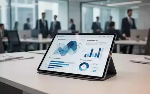 Modernes Büro-Arbeitsumfeld mit digitalem Tablet zur Datenvisualisierung und Compliance-Analyse. - Foto: über boerse-global.de