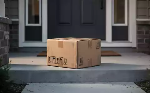 Ein unbeaufsichtigtes Paket vor einer Haustür, das die Haftungsrisiken bei einer Abstellgenehmigung symbolisiert. - Foto: über boerse-global.de