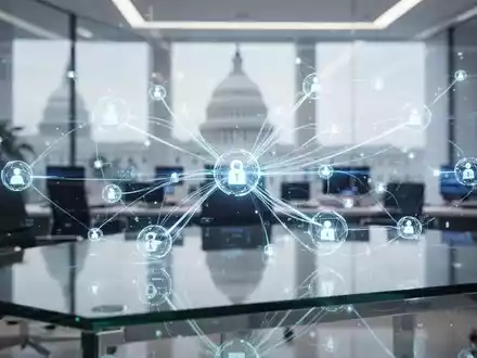Abstrakte Darstellung digitaler Infrastruktur und Vernetzung für die Modernisierung der deutschen Verwaltung. - Foto: über boerse-global.de