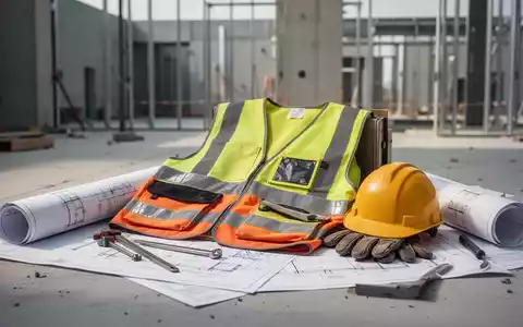 Sicherheitsweste und Baupläne auf einer Baustelle als Symbol für neue rechtliche Anforderungen an Arbeitskleidung. - Foto: über boerse-global.de