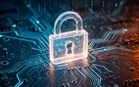 Symbolische Darstellung von Cybersicherheit mit einem digitalen Vorhängeschloss auf einer Leiterplatte. - Foto: über boerse-global.de
