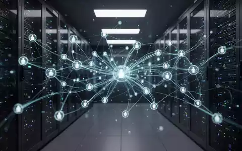 Digitale Visualisierung vernetzter Netzwerkknoten und Datenströme, die globale Cybersicherheitsinfrastruktur darstellen. - Foto: über boerse-global.de