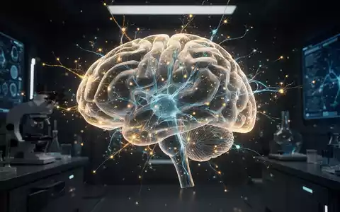 Eine leuchtende, stilisierte 3D-Darstellung eines menschlichen Gehirns mit hervorgehobenen neuronalen Verbindungen. - Foto: über boerse-global.de