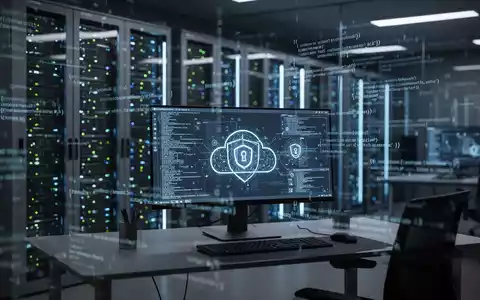 Cyber-Sicherheitszentrum mit Serverracks und digitaler Datenüberwachung als Symbol für Sicherheitsrisiken in der Cloud. - Foto: über boerse-global.de