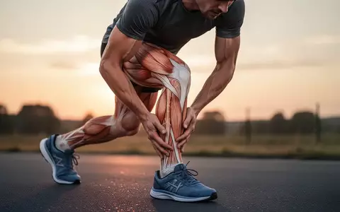 Eine Person hält sich beim Joggen schmerzhaft die Wade aufgrund eines Muskelkrampfes. - Foto: über boerse-global.de