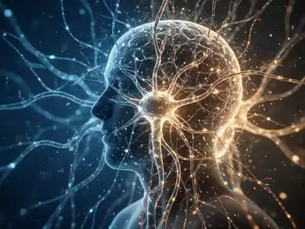 Eine menschliche Silhouette gegenüber einer abstrakten digitalen Netzstruktur, die den Kontrast zwischen Intuition und KI symbolisiert. - Foto: über boerse-global.de