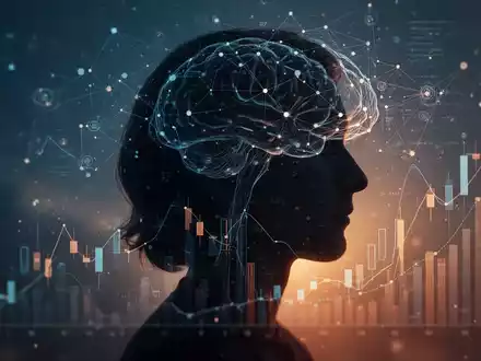 Abstrakte Darstellung eines menschlichen Profils mit neuronalen Verbindungen, die den Einfluss von Stress auf das Gehirn symbolisiert. - Foto: über boerse-global.de