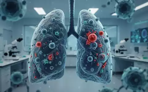 Mikroskopische Aufnahme von Lungenepithelzellen zur Veranschaulichung von Proteostase-Stress bei Lungenfibrose. - Foto: über boerse-global.de