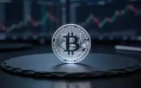 Eine einzelne digitale Bitcoin-Münze auf einer dunklen, reflektierenden Oberfläche vor einem unscharfen Hintergrund. - Foto: über boerse-global.de