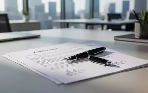 Ein unterschriebener Arbeitsvertrag und ein Füllfederhalter auf einem modernen Schreibtisch in einem Büro. - Foto: über boerse-global.de