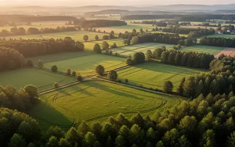 Abwechslungsreiche Agrarlandschaft mit Weide- und Waldflächen zur Veranschaulichung nachhaltiger Landnutzung. - Foto: über boerse-global.de
