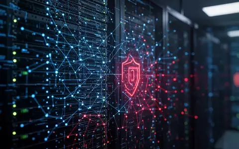 Abstrakte digitale Darstellung von Schadsoftware und Netzwerksicherheit mit leuchtenden Datenstrukturen im Hintergrund. - Foto: über boerse-global.de