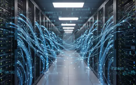 Abstrakte Darstellung einer hochmodernen Serverinfrastruktur mit digitalen Datenströmen als Symbol für KI-Cybersicherheit. - Foto: über boerse-global.de