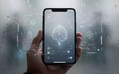 Hochwertiges Smartphone mit elegantem, mattem Glas-AI-Interface und unscharfem Hintergrund. - Foto: über boerse-global.de