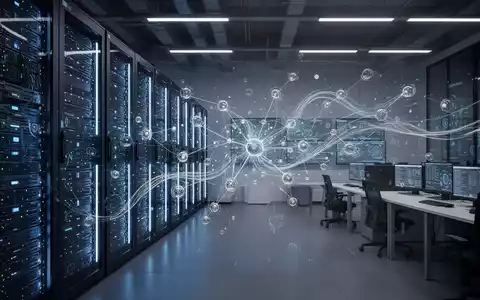 Modernes Rechenzentrum mit leuchtenden Servern und digitalen Datenströmen als Symbol für Cybersicherheit. - Foto: über boerse-global.de