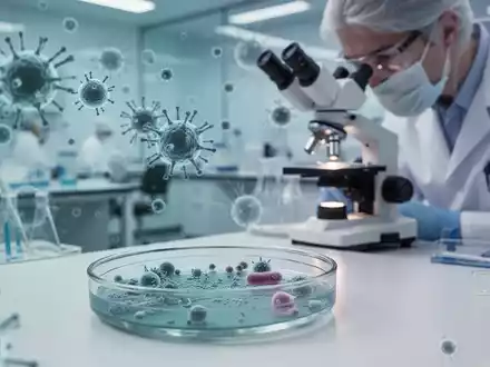 Wissenschaftler bei der mikrobiologischen Untersuchung in einem modernen Labor. - Foto: über boerse-global.de