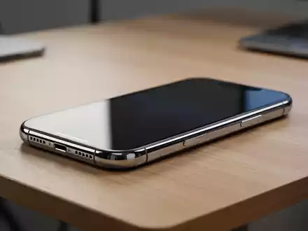 Ein iPhone auf einem Schreibtisch als Symbol für die Integration von Siri-Kurzbefehlen und Sprachmemos. - Foto: über boerse-global.de