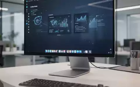 Moderner Arbeitsplatz mit einem Monitor, der eine flexible Taskleiste auf der Benutzeroberfläche zeigt. - Foto: über boerse-global.de