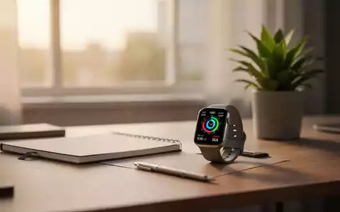 Ein moderner, aufgeräumter Schreibtisch mit einer Smartwatch und einem Notizbuch im sanften Licht, symbolisiert Arbeitsalltag. - Foto: über boerse-global.de