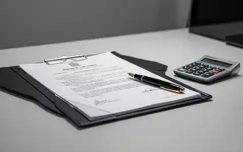 Ein Schreibtisch mit einem Aktenordner, einem Füllfederhalter und einem Taschenrechner als Symbol für rechtliche Finanzprüfungen. - Foto: über boerse-global.de