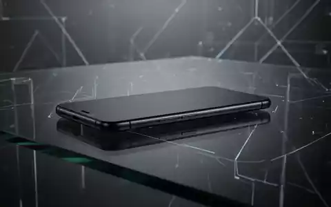 Ein schlankes, minimalistisches Smartphone-Design auf dunkler Glasoberfläche in einer professionellen Studioaufnahme. - Foto: über boerse-global.de